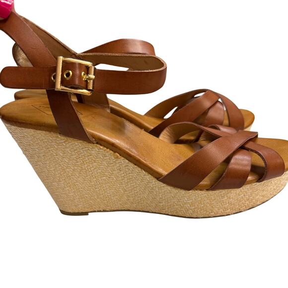 St. John's Bay Platform Wedge Sandals Size 10 M in Brown - Picture 3 of 9